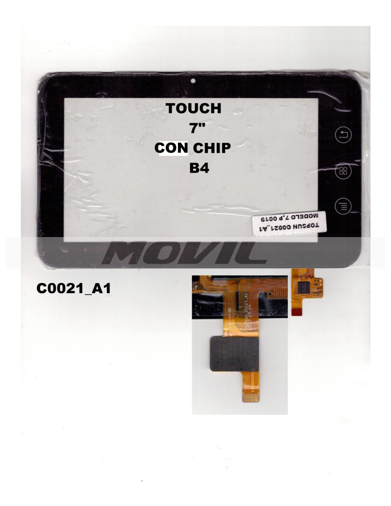 Touch tactil para tablet flex 7 inch CON CHIP B4 C0021_A1